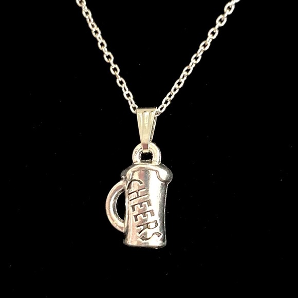 Cheers Beer Mug Necklace May Be Personalized - Picture 1 of 9